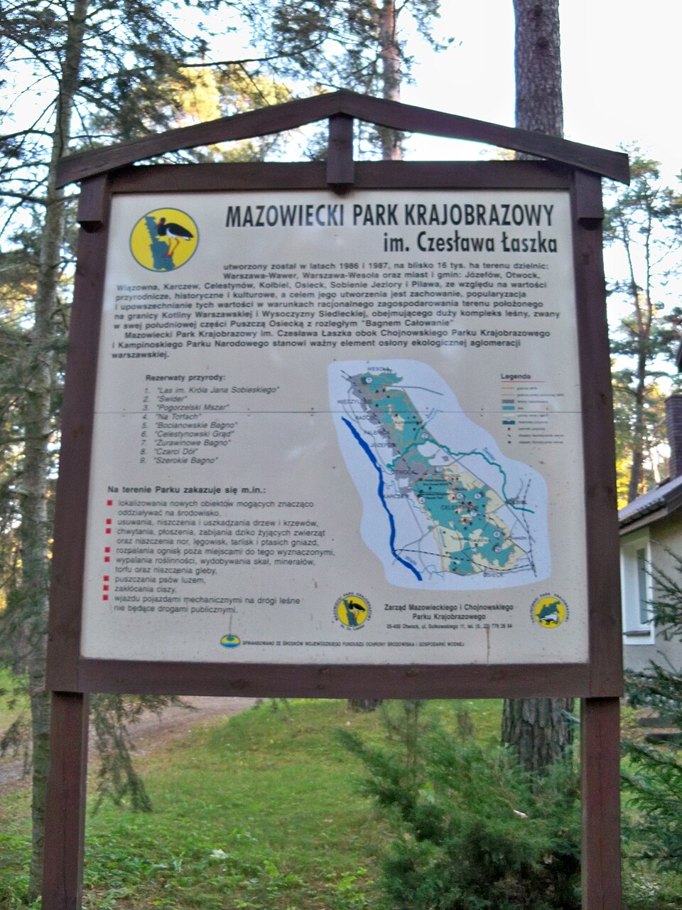 Zdjęcie ilustracyjne: Mazowiecki Park Krajobrazowy tablica.jpg