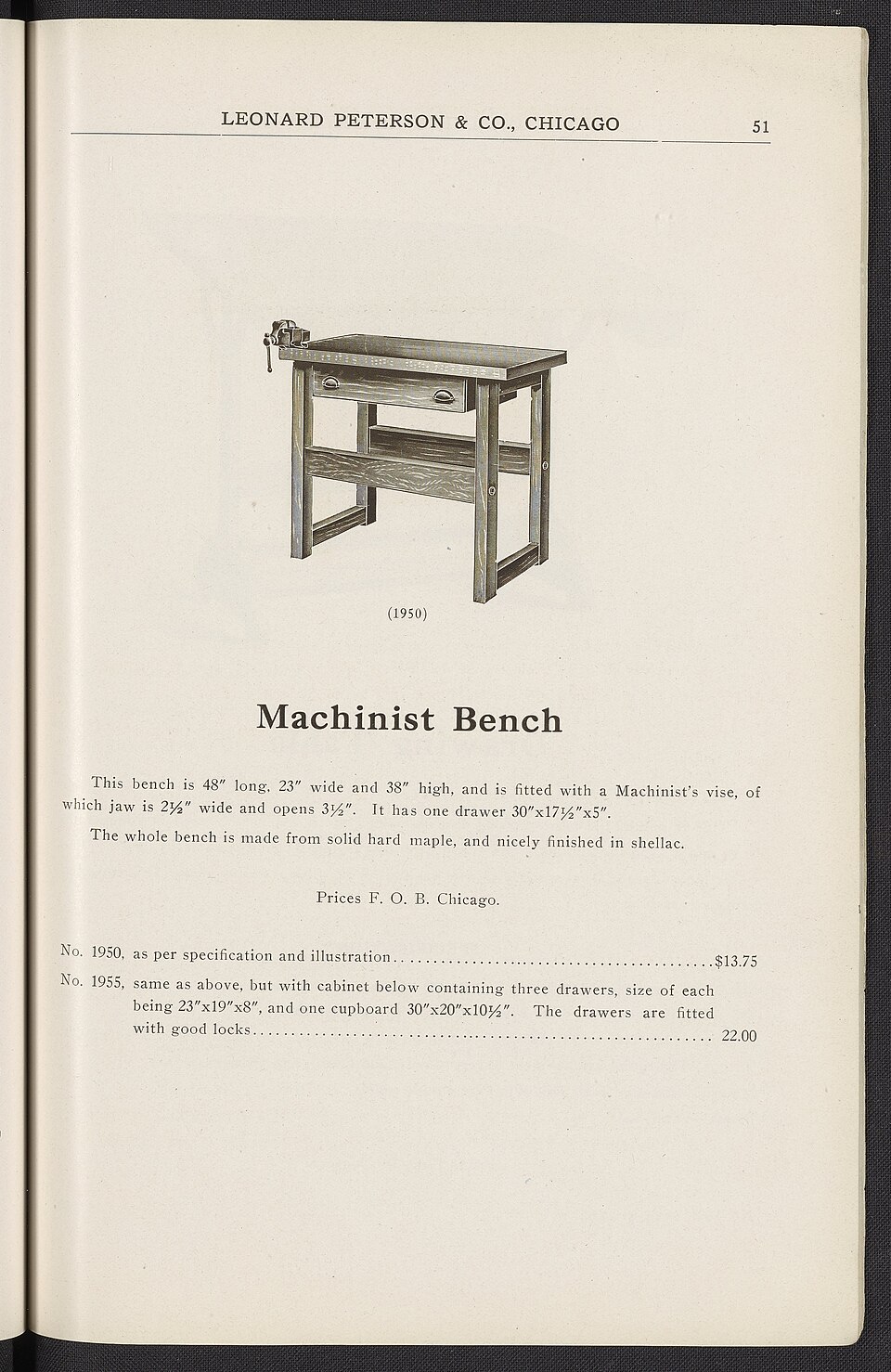 Zdjęcie ilustracyjne: Laboratory Wood Work - Physics, Biology, Chemistry, Physiography, Drawing Tables, Office Furniture, Domestic Science, Manual Training, Benches, etc. - DPLA - 7d0745eb708b361ae5a7f041eb66da7a (page 25).jpg
