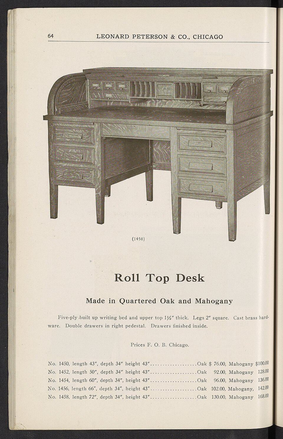 Zdjęcie ilustracyjne: Laboratory Wood Work - Physics, Biology, Chemistry, Physiography, Drawing Tables, Office Furniture, Domestic Science, Manual Training, Benches, etc. - DPLA - 7d0745eb708b361ae5a7f041eb66da7a (page 35).jpg