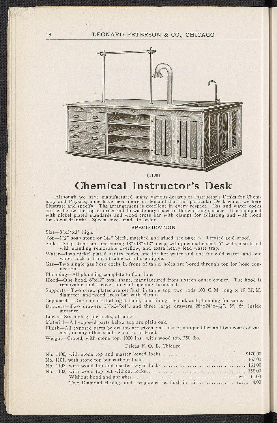 Zdjęcie ilustracyjne: Laboratory Wood Work - Physics, Biology, Chemistry, Physiography, Drawing Tables, Office Furniture, Domestic Science, Manual Training, Benches, etc. - DPLA - 7d0745eb708b361ae5a7f041eb66da7a (page 43).jpg