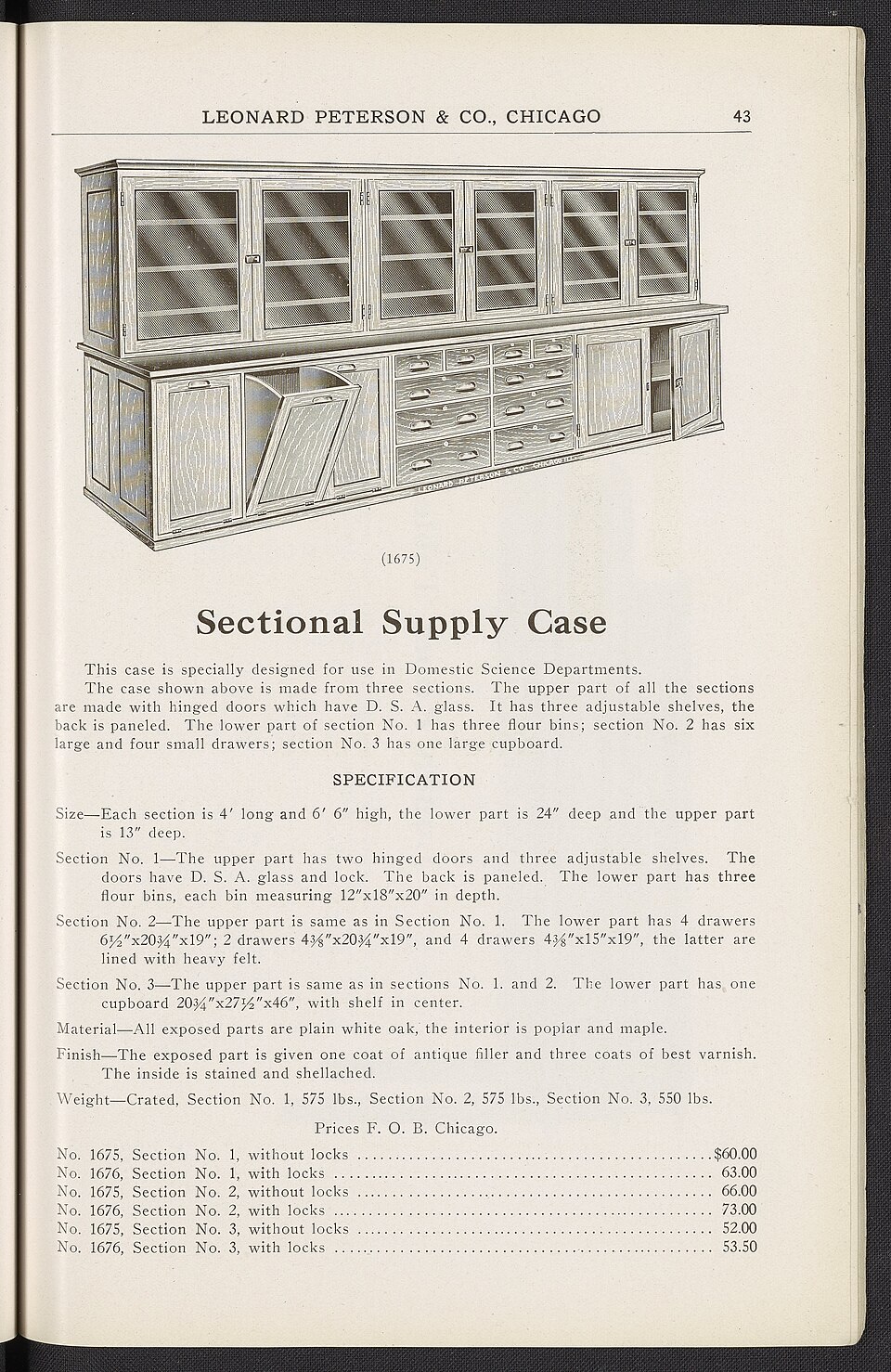 Zdjęcie ilustracyjne: Laboratory Wood Work - Physics, Biology, Chemistry, Physiography, Drawing Tables, Office Furniture, Domestic Science, Manual Training, Benches, etc. - DPLA - 7d0745eb708b361ae5a7f041eb66da7a (page 49).jpg