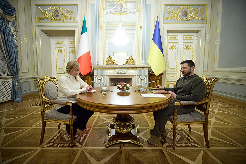 Zdjęcie ilustracyjne: Meeting with the President of the Council of Ministers of the Italian Republic in Kyiv. (52716096560).jpg