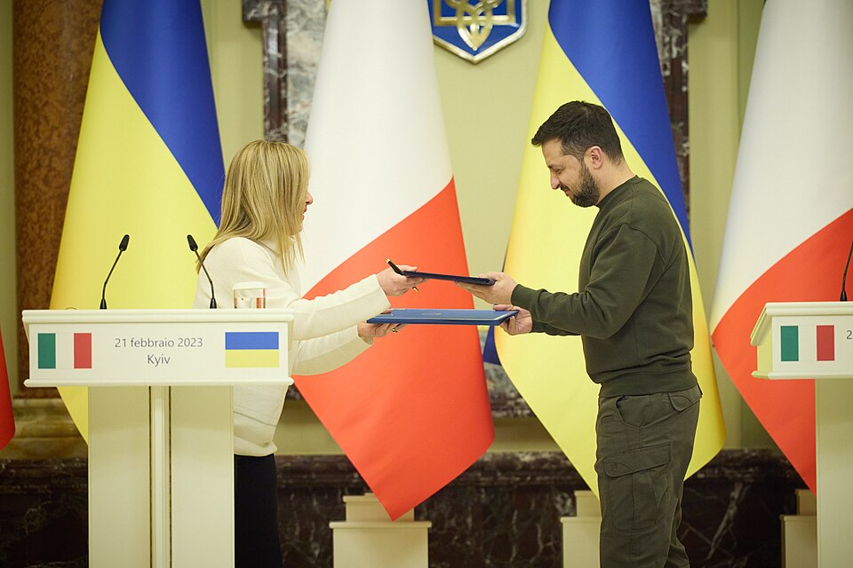 Zdjęcie ilustracyjne: Meeting with the President of the Council of Ministers of the Italian Republic in Kyiv. (52715931524).jpg
