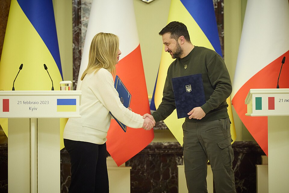 Zdjęcie ilustracyjne: Meeting with the President of the Council of Ministers of the Italian Republic in Kyiv. (52715150132).jpg