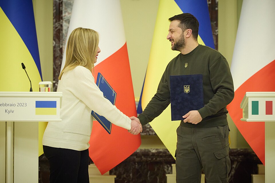 Zdjęcie ilustracyjne: Meeting with the President of the Council of Ministers of the Italian Republic in Kyiv. (52716153878).jpg