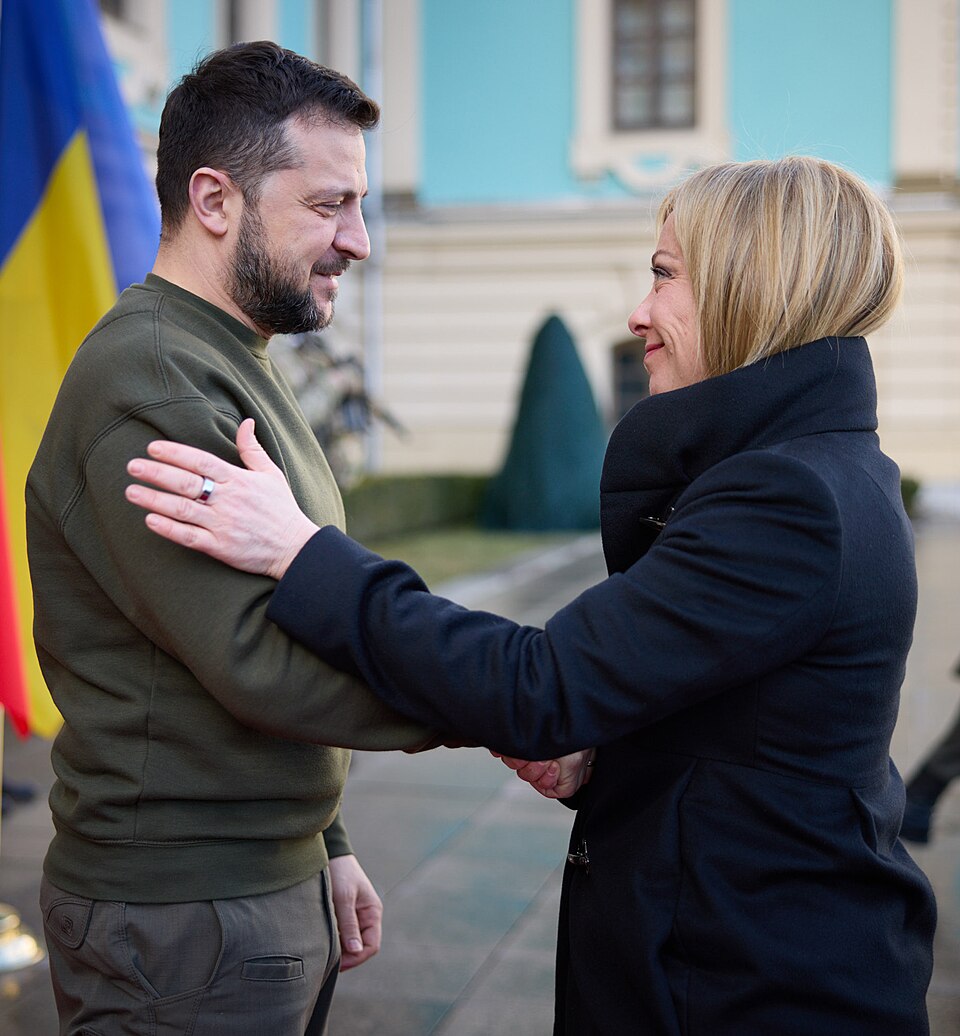 Zdjęcie ilustracyjne: Meeting with the President of the Council of Ministers of the Italian Republic in Kyiv. (52715150472) (cropped).jpg