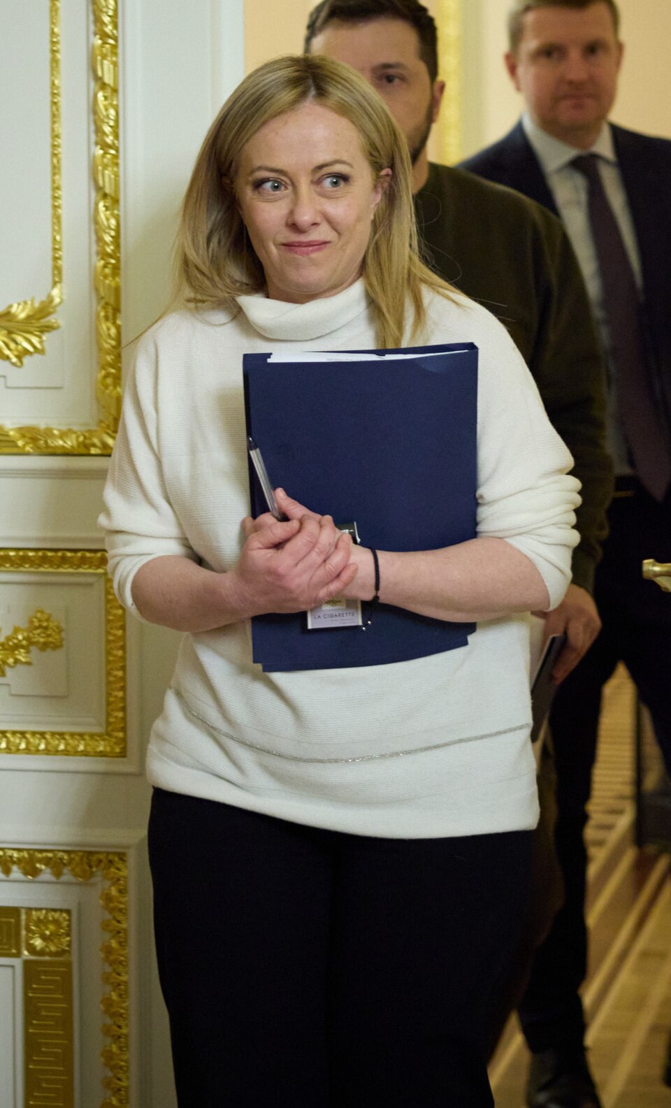 Zdjęcie ilustracyjne: Meeting with the President of the Council of Ministers of the Italian Republic in Kyiv. (52716096500) (cropped).jpg