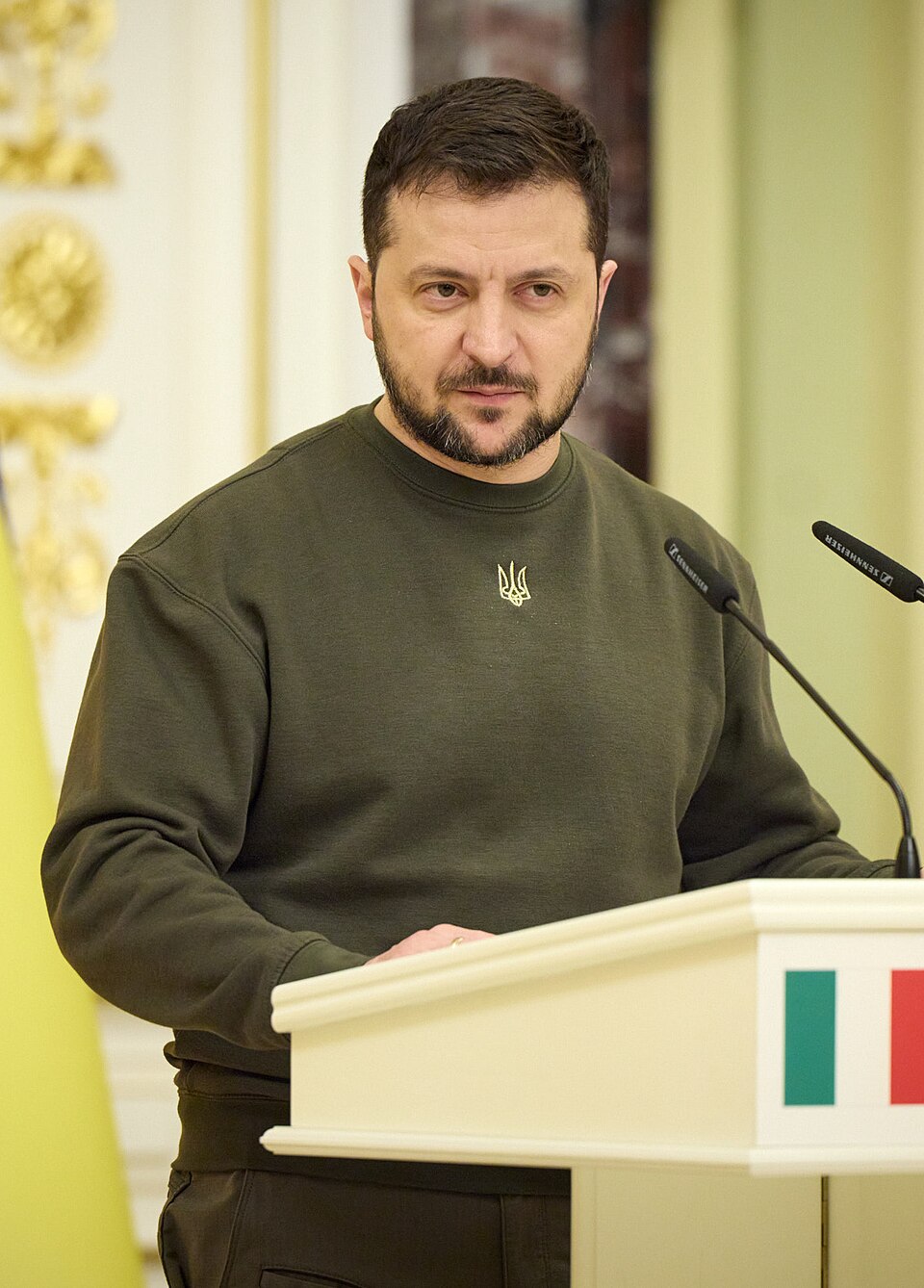 Zdjęcie ilustracyjne: Meeting with the President of the Council of Ministers of the Italian Republic in Kyiv. (52715673516) (cropped).jpg