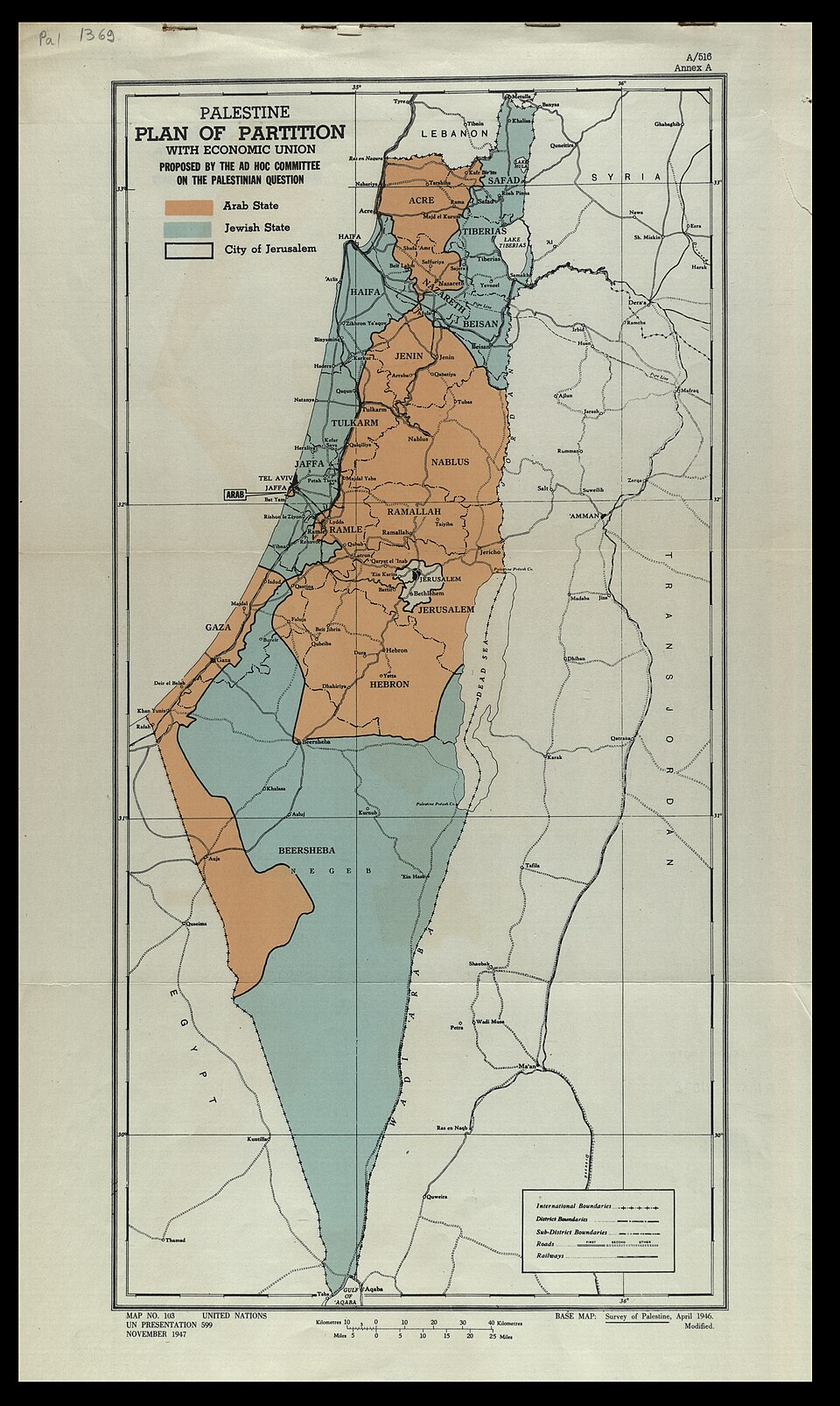 Zdjęcie ilustracyjne: United Nations, Palestine plan of partition (FL27965163 2651448).jpg