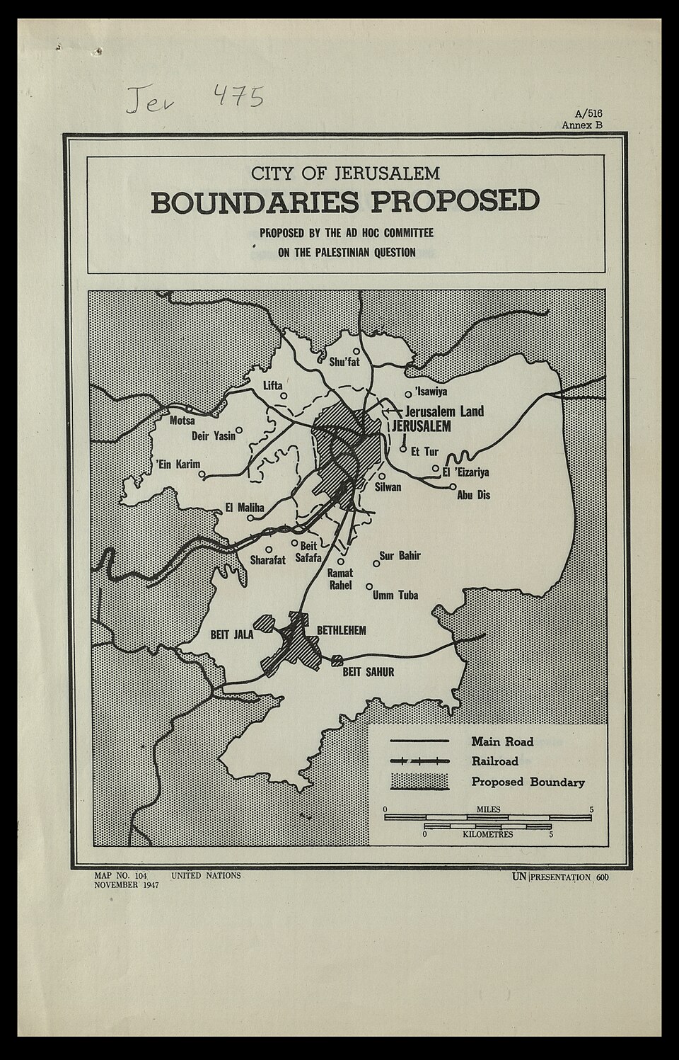 Zdjęcie ilustracyjne: United Nations, City of Jerusalem boundaries proposed (FL27965446 2661571).jpg