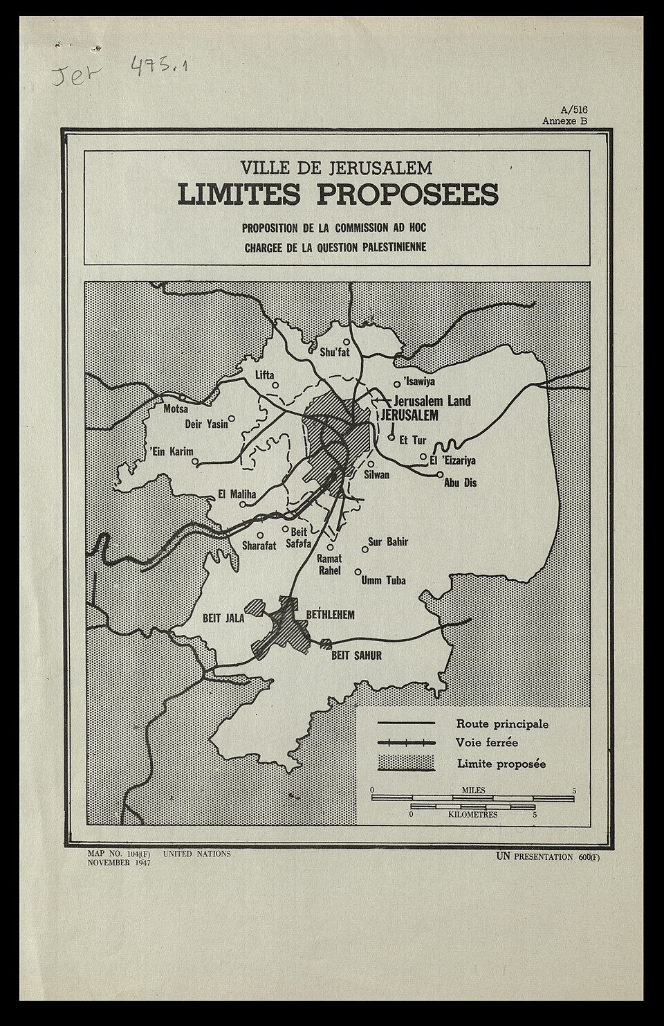 Zdjęcie ilustracyjne: United Nations, Ville de Jerusalem limites proposees (FL27974388 2921229).jpg