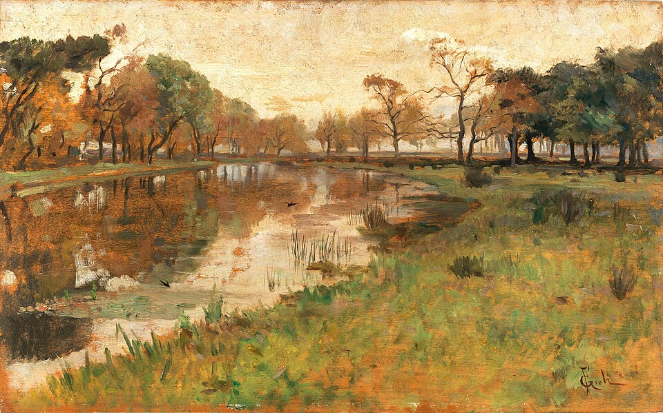 Zdjęcie ilustracyjne: Landscape with pond (unknown date), by Francesco Gioli.jpg