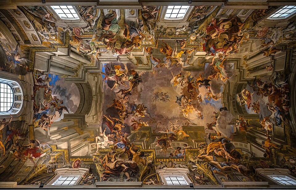 Zdjęcie ilustracyjne: Triumph of St. Ignatius of Loyola, ceiling fresco by Andrea Pozzo.jpg