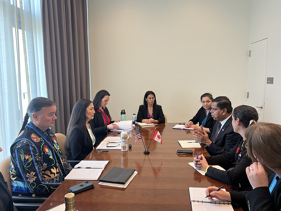 Zdjęcie ilustracyjne: Secretary of the Interior Deb Haaland traveled to New York City to represent the United States at the United Nation’s 23rd Permanent Forum on Indigenous Issues on 15 April 2024 - 2.jpg