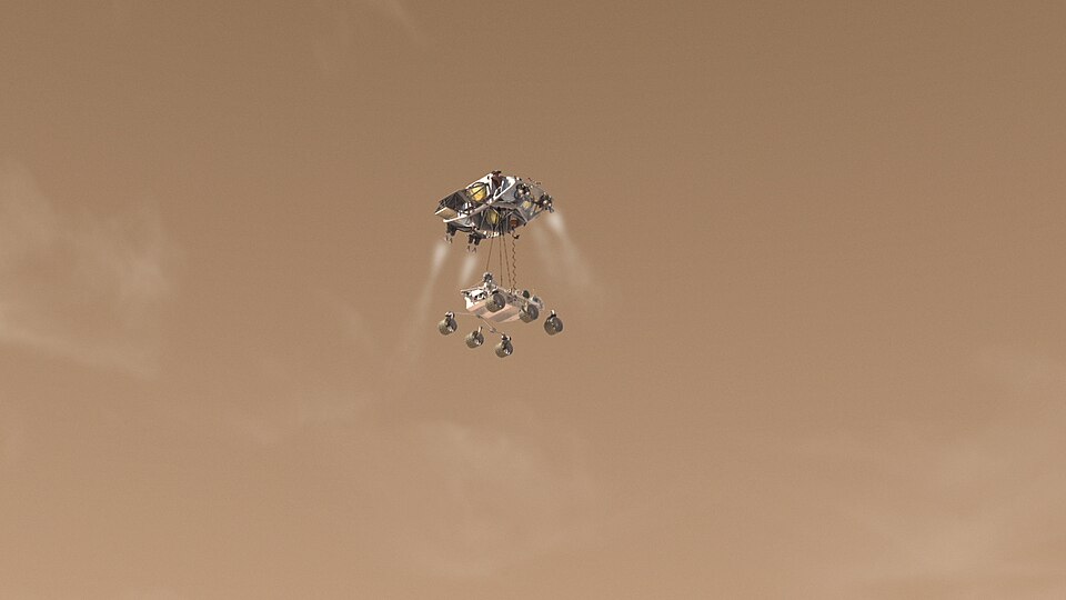 Zdjęcie ilustracyjne: Mars Science Laboratory Sky Crane.jpg