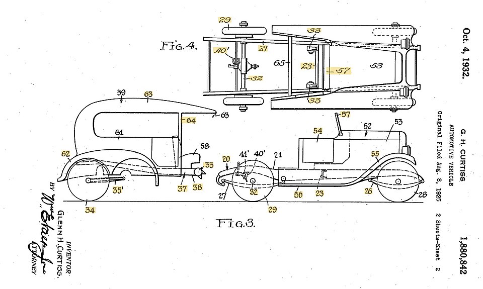 Zdjęcie ilustracyjne: G.H. Curtiss Automotive Vehicle (US1880842).jpg