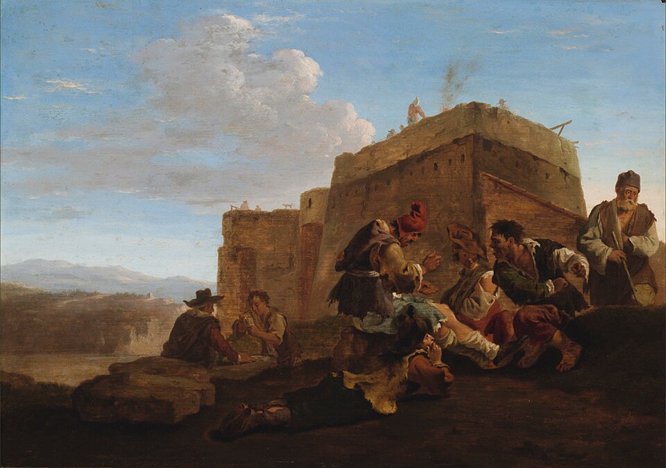 Zdjęcie ilustracyjne: Jan Both - Landscape with Morra Players (The Small Limekiln).jpg