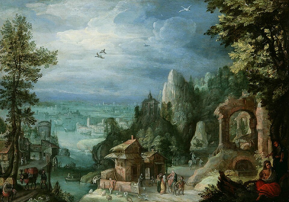 Zdjęcie ilustracyjne: Anthonie Mirou - Extensive Landscape with the Rest on the Flight into Egypt - WGA16046.jpg