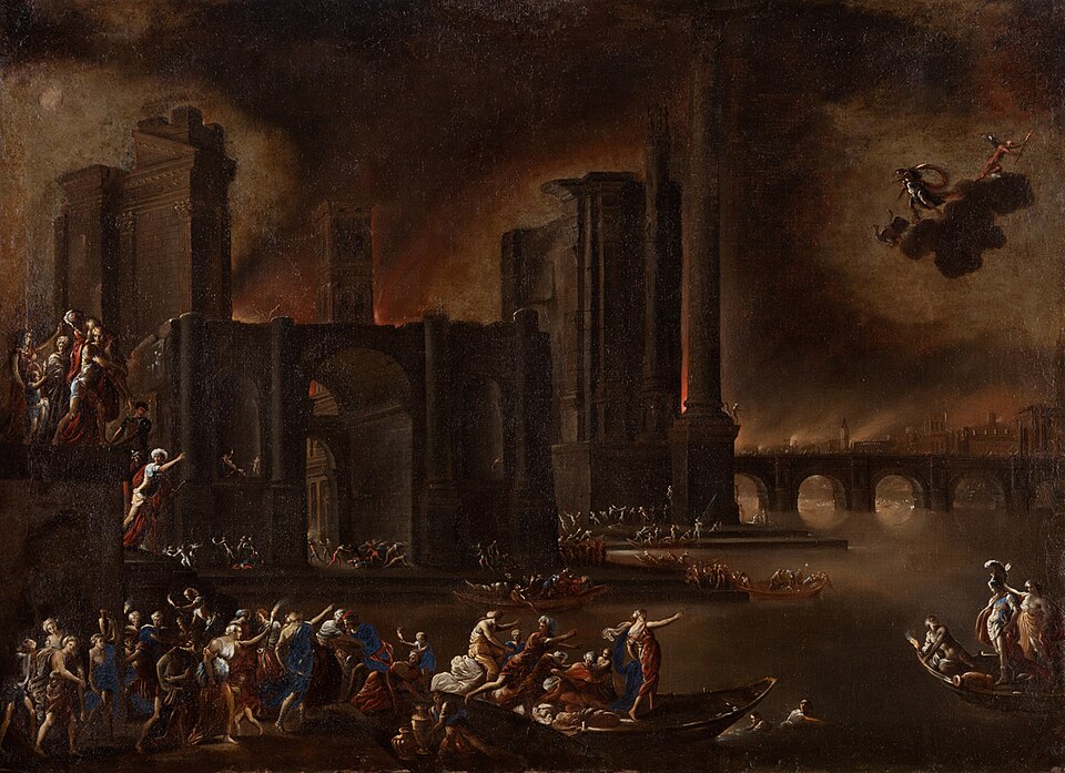 Zdjęcie ilustracyjne: Agostino Tassi - Incendie de Troie - Musée des Augustins - 2012 4 1.jpg