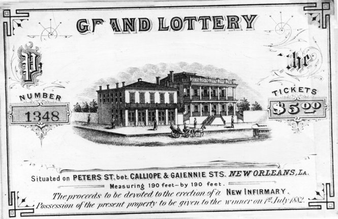 Zdjęcie ilustracyjne: Touro Infirmary Lottery Ticket 1882.jpg
