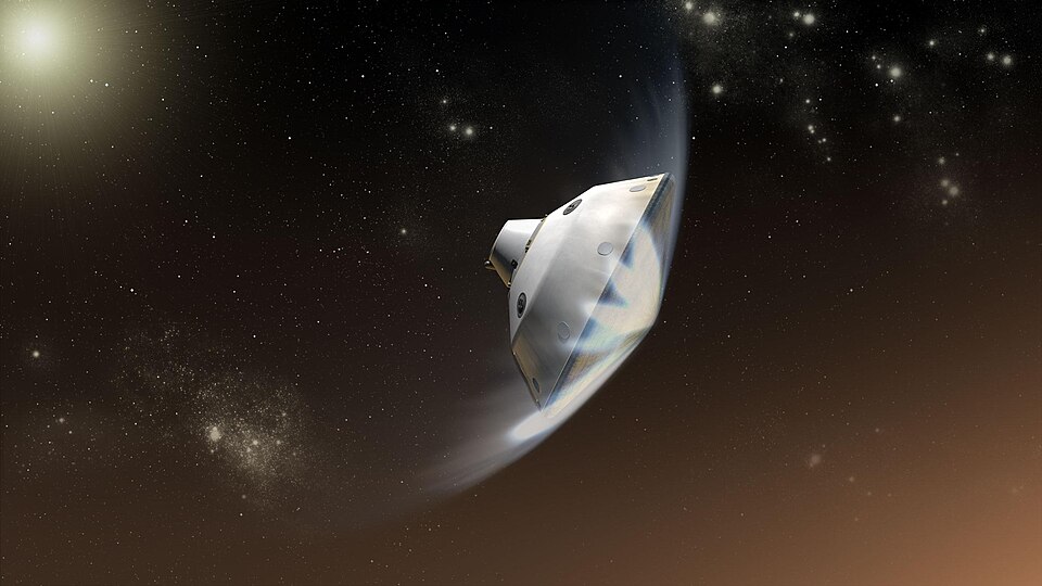 Zdjęcie ilustracyjne: 593431main pia14835-full full Deceleration of Mars Science Laboratory in Martian Atmosphere, Artist's Concept.jpg