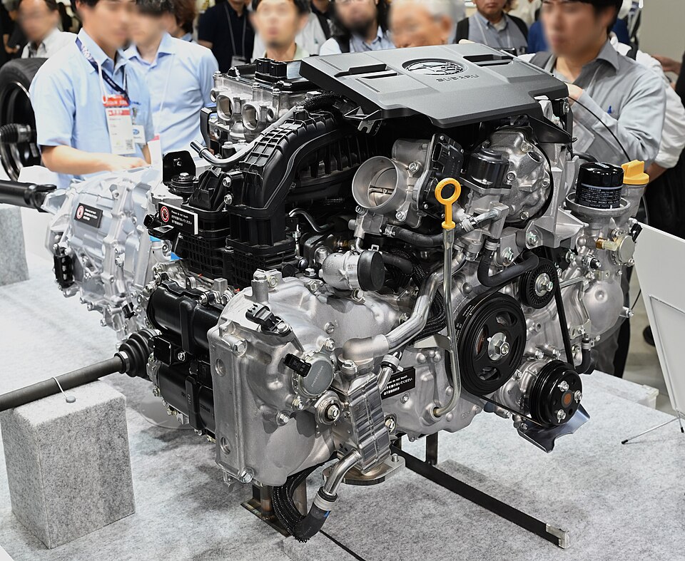 Zdjęcie ilustracyjne: Subaru Crosstrek S-HEV engine cutaway.jpg