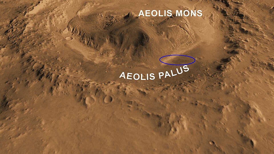 Zdjęcie ilustracyjne: Mars Science Laboratory landing ellipse reduced.jpg
