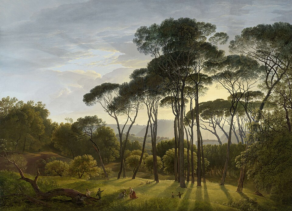 Zdjęcie ilustracyjne: Hendrik Voogd - Italian landscape with Umbrella Pines.jpg