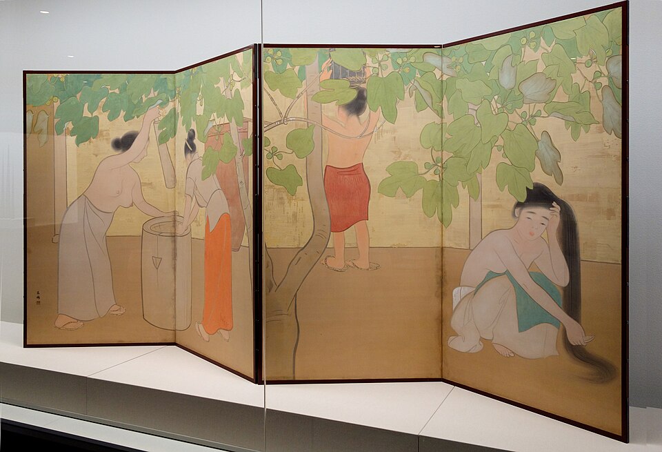 Zdjęcie ilustracyjne: Island Women by Bakusen Tsuchida, 1912, color on silk - National Museum of Modern Art, Tokyo - DSC06665.JPG