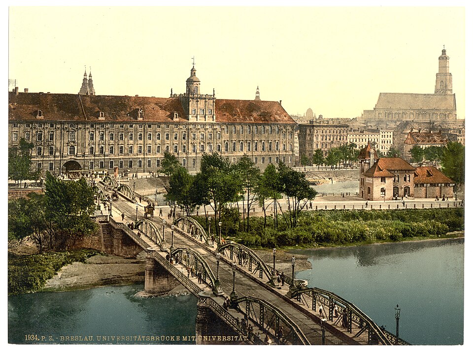 Zdjęcie ilustracyjne: University with bridge, Breslau, Silesia, Germany (i.e., Wrocław, Poland)-LCCN2002720686.jpg