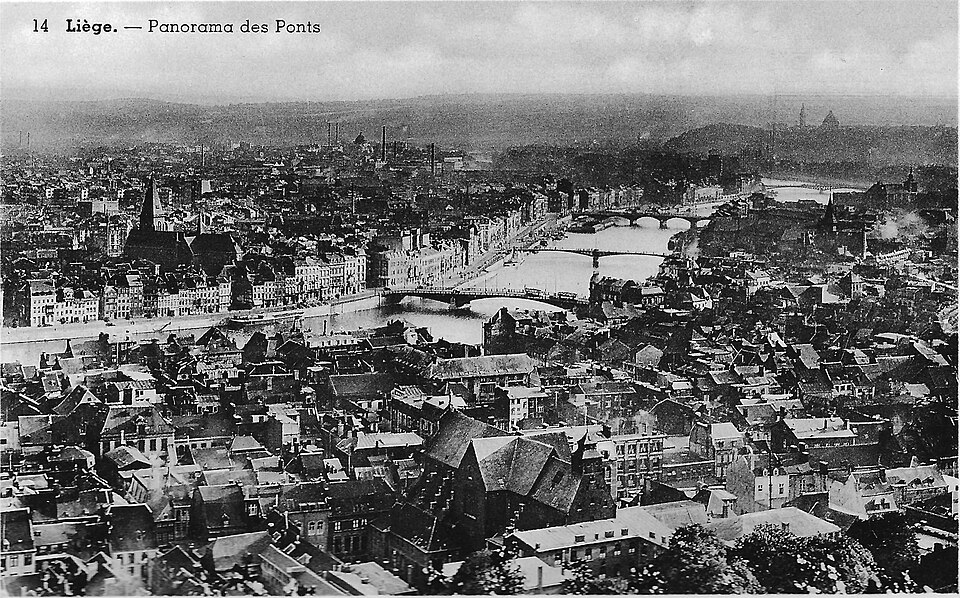 Zdjęcie ilustracyjne: Postcard 14 Liège Panorama des Ponts.jpg