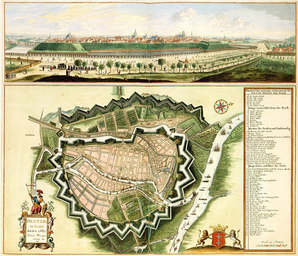 Zdjęcie ilustracyjne: Atlas Van der Hagen-KW1049B10 038-DANTZIG IN PLANO ANNO. 1687.jpeg