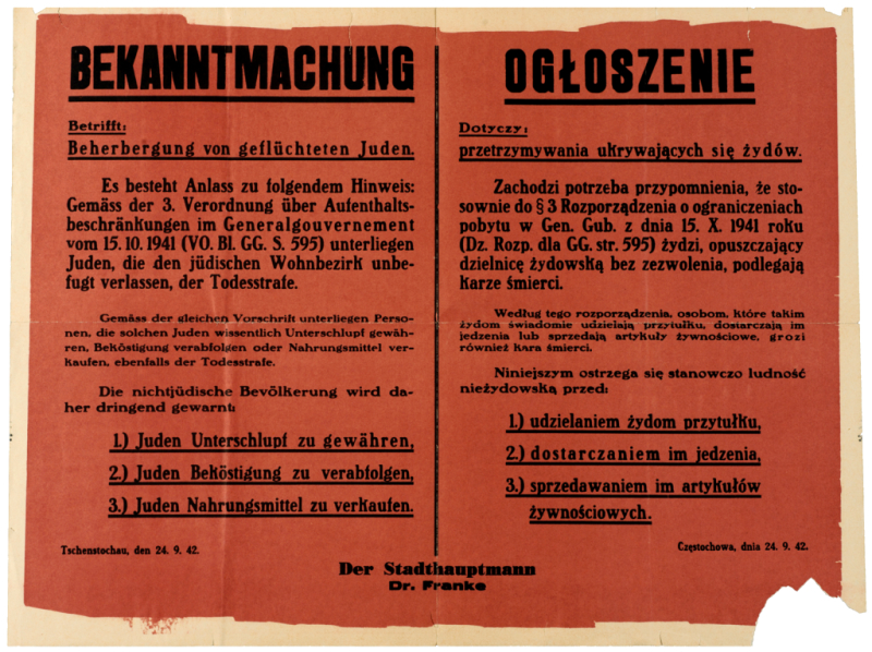 Zdjęcie ilustracyjne: Bekanntmachung General Government Poland 1942.jpg