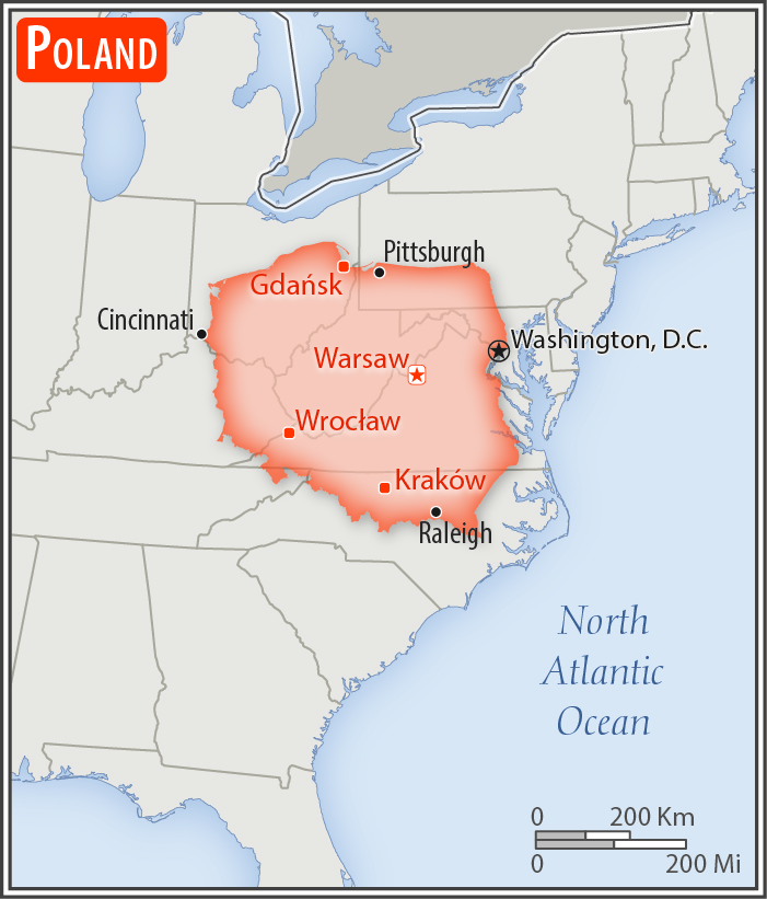 Zdjęcie ilustracyjne: Poland – U.S. area comparison.jpg