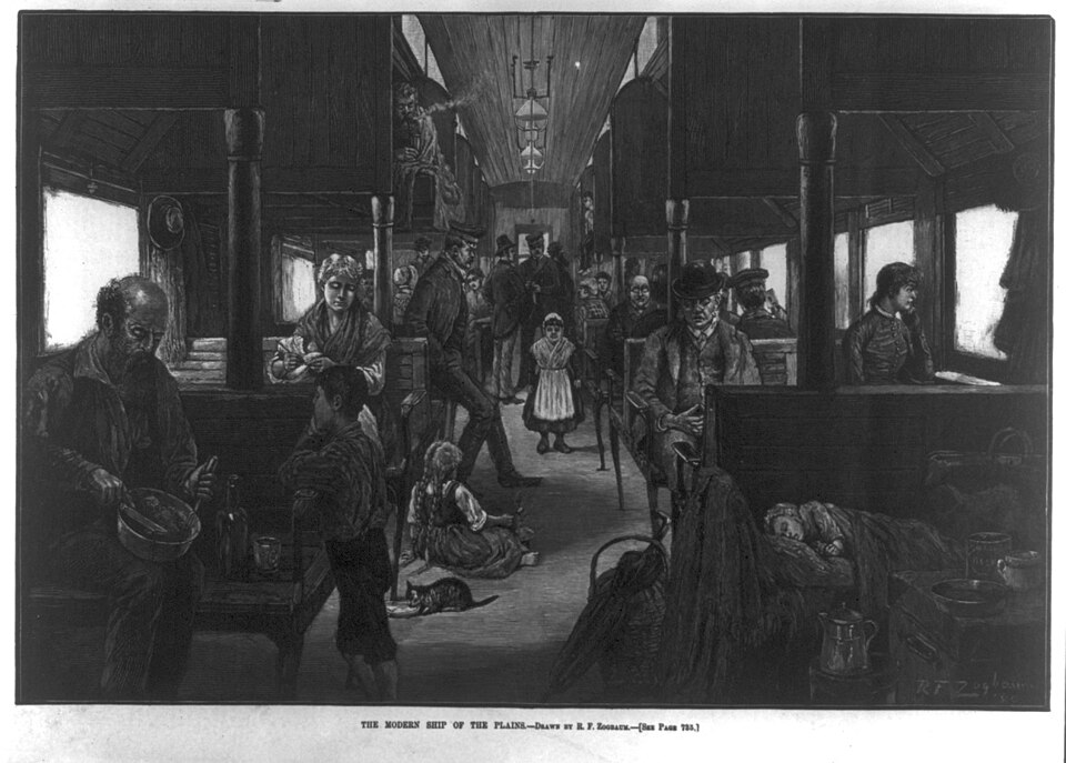 Zdjęcie ilustracyjne: The Modern Ship of the Plains Interior of R. R. Car LCCN99614187.jpg