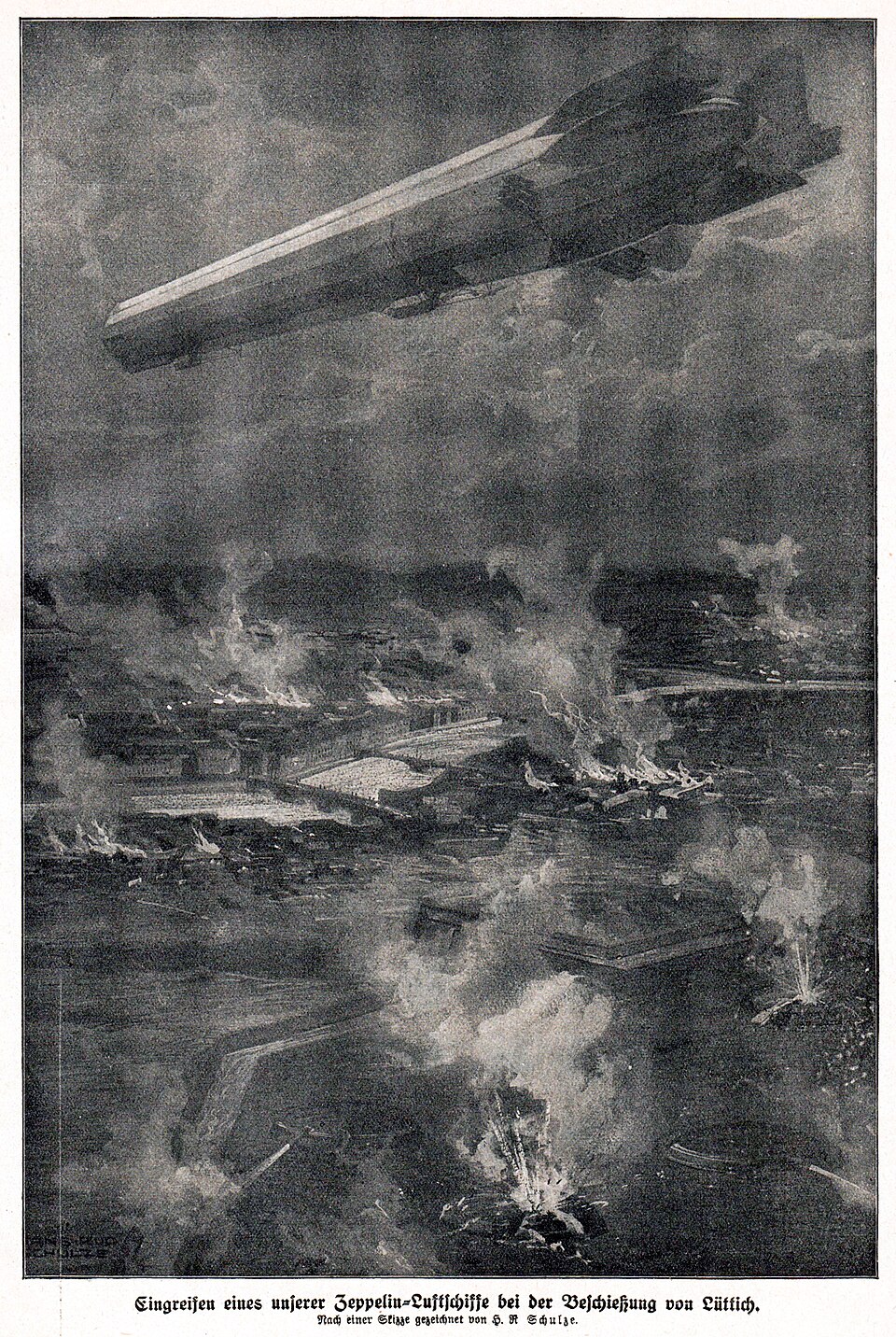Zdjęcie ilustracyjne: German zeppelin bombs Liège WWI.jpg