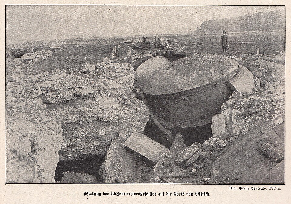 Zdjęcie ilustracyjne: Destruction of defences at Liège - Lüttich 1914.jpg