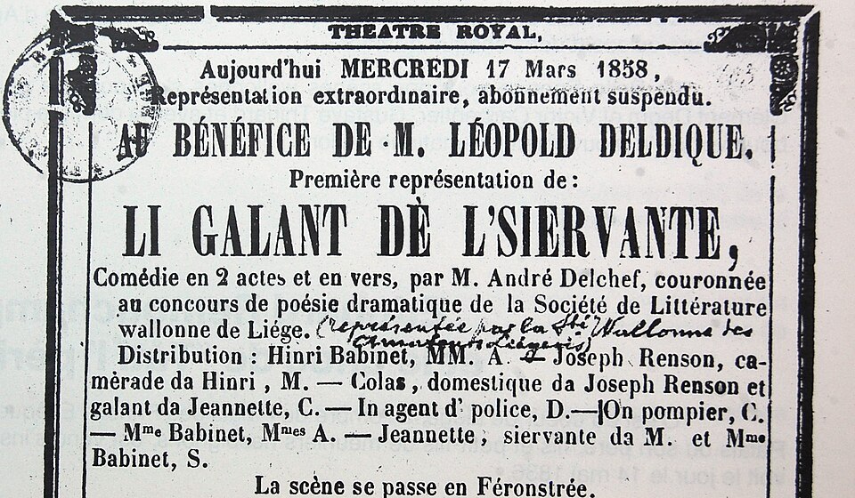 Zdjęcie ilustracyjne: Afitche Delchef galant 1858.jpg