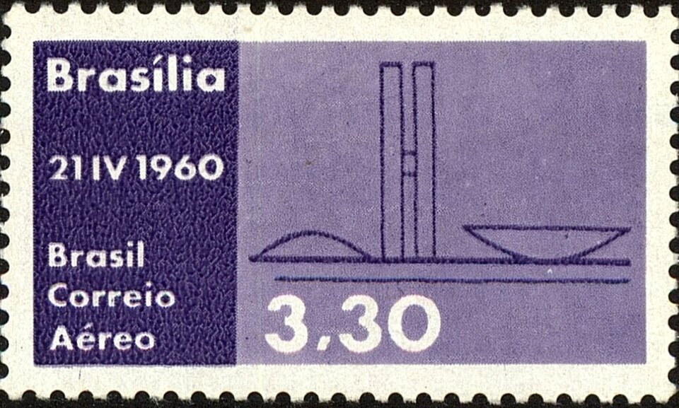 Zdjęcie ilustracyjne: Stamp of Brazil - 1960 - Colnect 189470 - Parliament buildings.jpeg