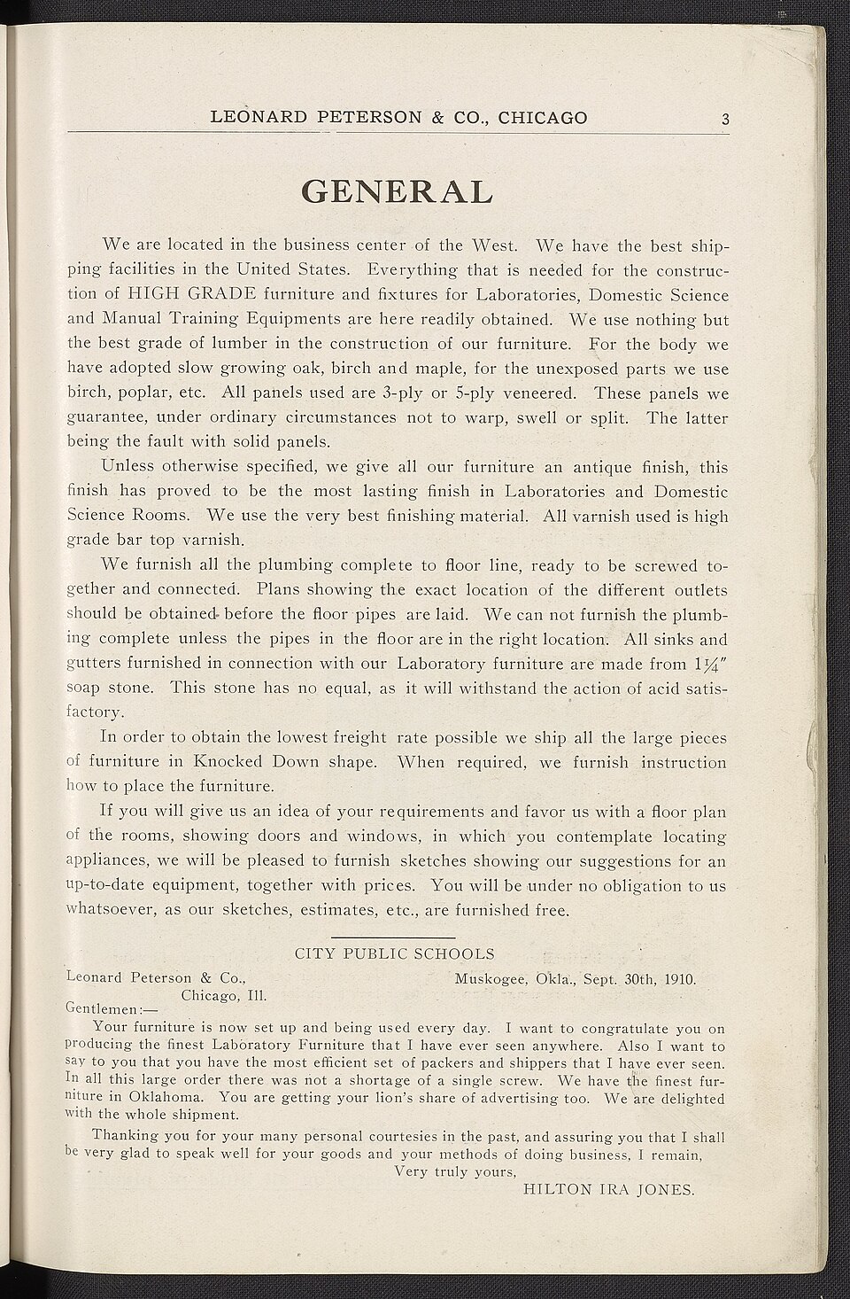 Zdjęcie ilustracyjne: Laboratory Wood Work - Physics, Biology, Chemistry, Physiography, Drawing Tables, Office Furniture, Domestic Science, Manual Training, Benches, etc. - DPLA - 7d0745eb708b361ae5a7f041eb66da7a (page 48).jpg