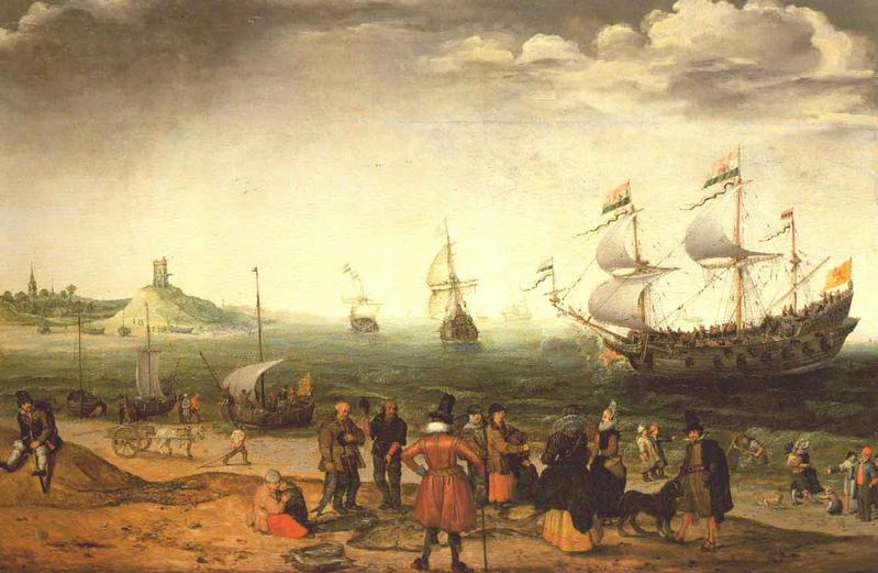 Zdjęcie ilustracyjne: Adam Willaerts - Coastal Landscape with Ships - WGA25763.jpg
