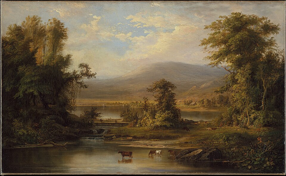 Zdjęcie ilustracyjne: Landscape with Cows Watering in a Stream MET DT10837.jpg